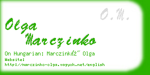 olga marczinko business card